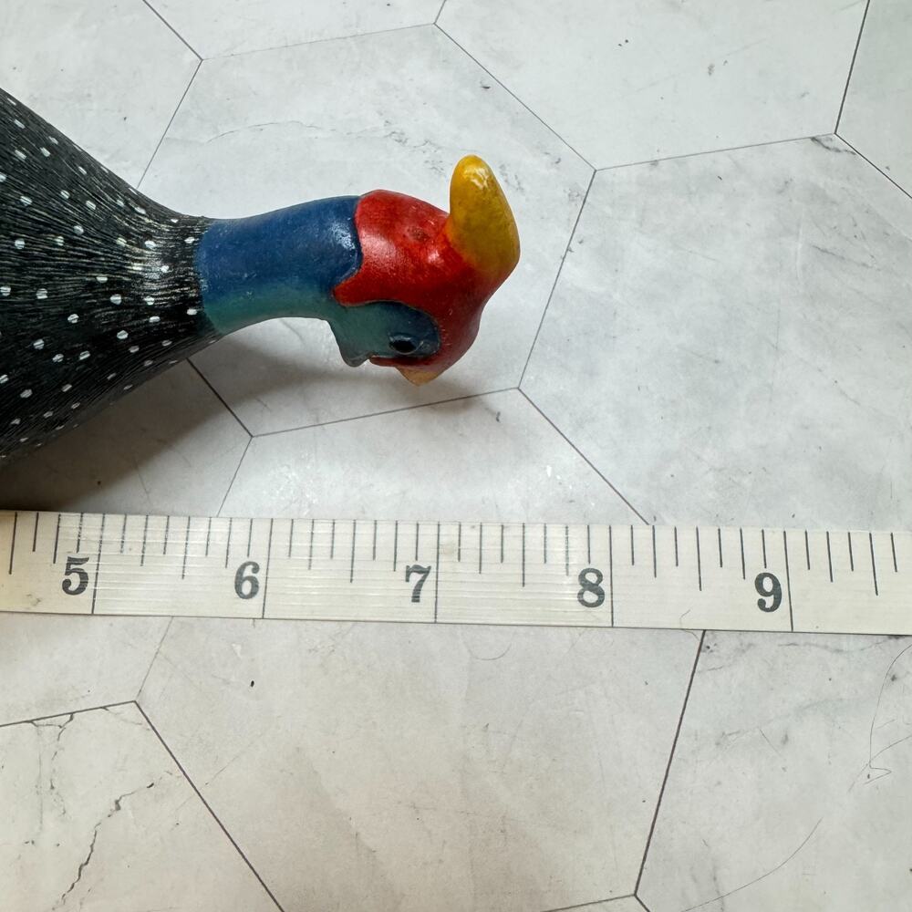 Feathers of Knysna 2 Helmeted (Crowned) Guineafowl II Numbered w/COA Hand Carved - Picture 6 of 14